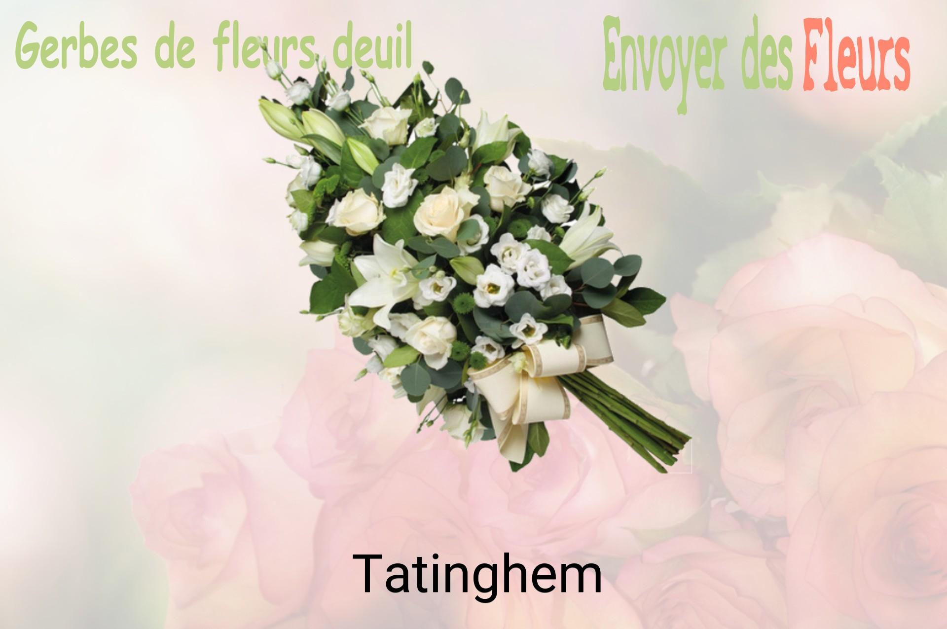 Gerbe de fleurs de deuil livrée à Tatinghem